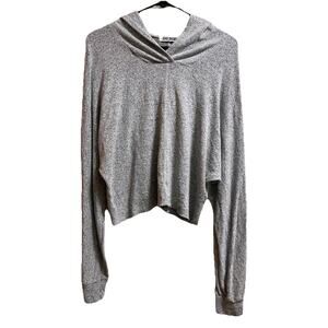 Joah Brown Women's Gray Cocoon Pullover Oversized Hoodie Sweatshirt - Size S/M